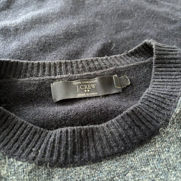 J Crew Blue Colour-block Sweater Sweater Size L - Picture 5 of 5